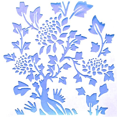Pochoir plastique 13*13cm : fleur (104)