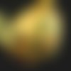 Ruban polyester : jaune motif etoile et lune 17mm longueur 100cm
