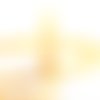 Biais coton plie : blanc motif rayure et vague jaune largeur 20mm longueur 100cm