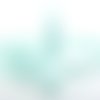 Biais coton plie : blanc motif rayure et vague turquoise largeur 20mm longueur 100cm