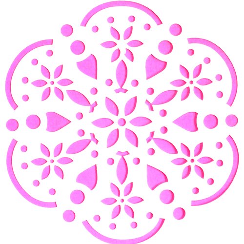 Pochoir plastique 13*13cm : motif fantaisie (177)
