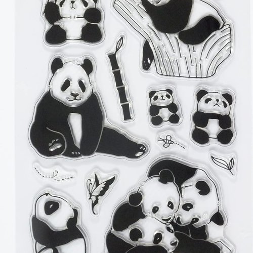Tampons silicone famille panda