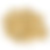 Perles acryliques : 100 rondes jaunes lettre noire 9mm