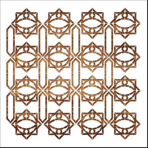 Pochoir 28 x 28 cm en plastique mylar arabic pattern