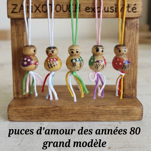 Perle puce d'amour grand modèle des annees 80 vintage exclusivité