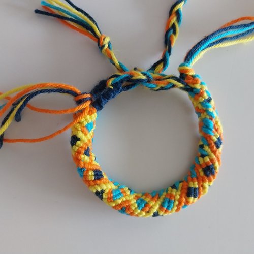 Bracelet macramé 3d géométrique tribal été femme bohème
