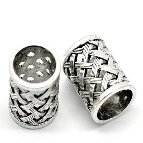 Anneau d'écharpe tressé en argent