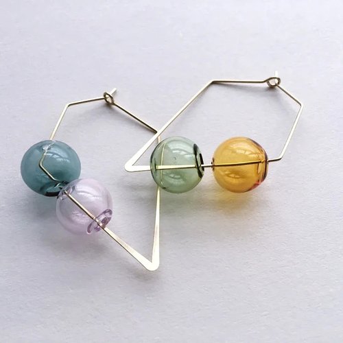 Boucles d'oreilles pendantes triangulaires