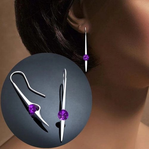 Boucles d'oreilles en argent 925 avec zircon cubique