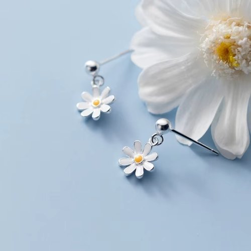 Boucles d'oreilles fleur marguerite
