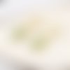 Boucles d’oreilles pendantes dorées avec perle goutte – vert ou ivoire