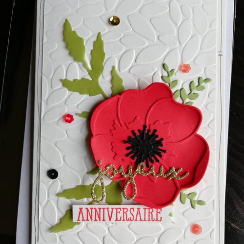 Carte Joyeux Anniversaire Fleurs Coquelicots Un Grand Marche