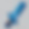Décoration épée pixel bleu saphir, fait main en bretagne