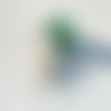 Serre-tête avec couronne korrigane en dentelle paillette vert "feuille" avec hermine, fait main en bretagne