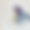 Serre-tête avec couronne korrigane en dentelle paillette violet "mystérieuse" avec hermine, fait main en bretagne