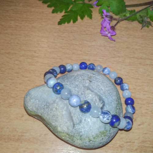 Bracelet pour la timidité / l'anxiété social et l'expression - pierres naturelles
