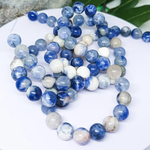 Sodalite perles percees 8mm 100% naturelle