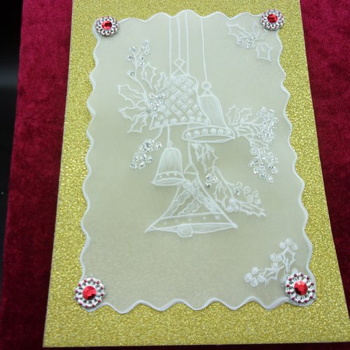 Carte de noël en pergamano personnalisable