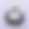 Bracelet élastique en perles, verre filé, céramique,  métal argenté, idée cadeau femme