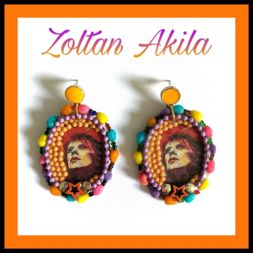 Boucles d'oreilles colorées david bowie