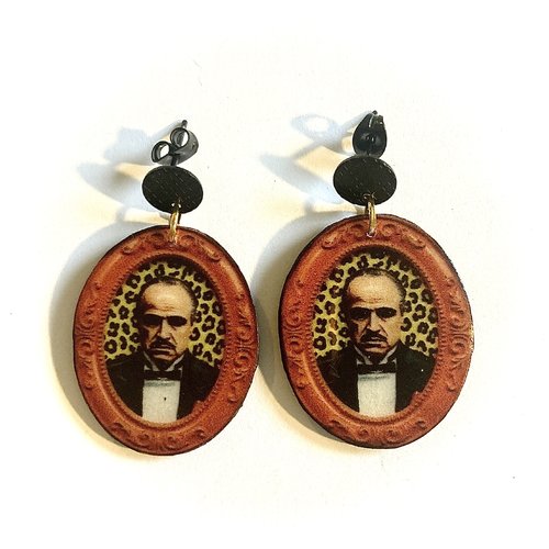 Boucles d’oreilles oranges inspiration le parrain