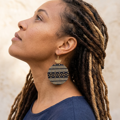 Boucles d'oreilles black & gold