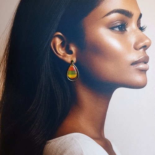Boucles d'oreilles madras