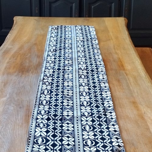 Chemin de table bogolan réversible