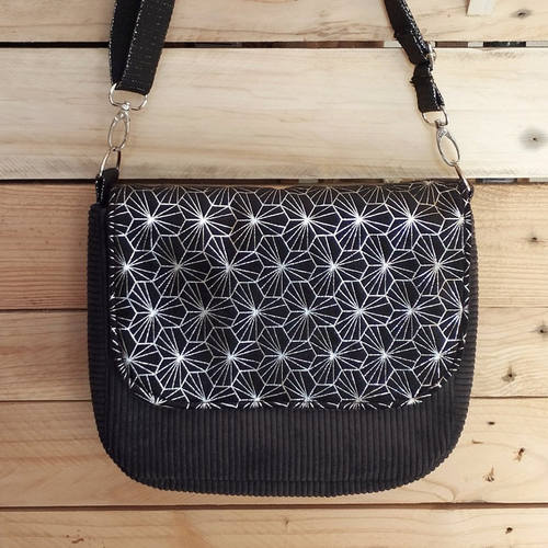 Sac besace en velours