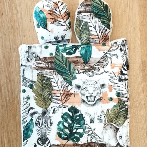 Doudou carré jungle