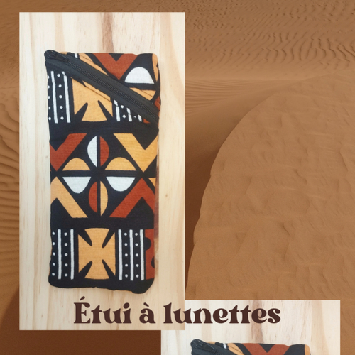 Étui à lunettes bogolan