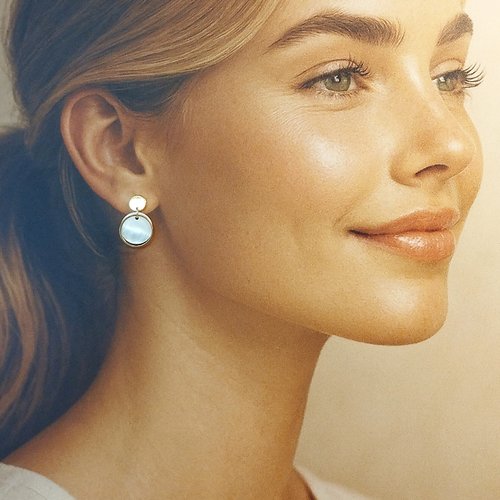 Boucles d'oreilles nacrée
