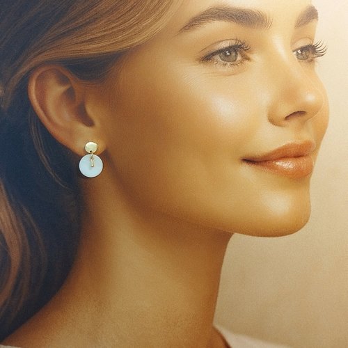 Boucles d'oreilles nacrée