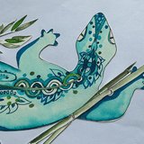 Le lézard bleu