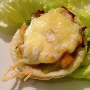 Tartelette haddock poireaux gouda