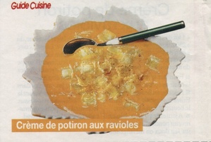 Soupe de potiron aux ravioles