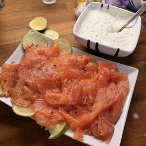 Gravlax de saumon