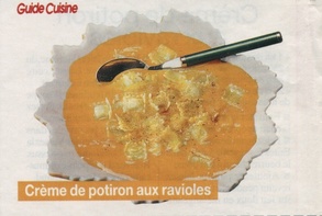 Soupe de potiron aux ravioles