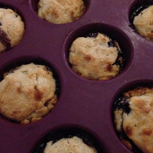 Muffins myrtilles - chocolat blanc