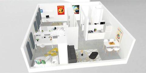 Plan 3D logement