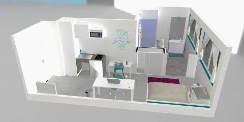 Plan 3D logement