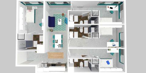 Plan 3D logement