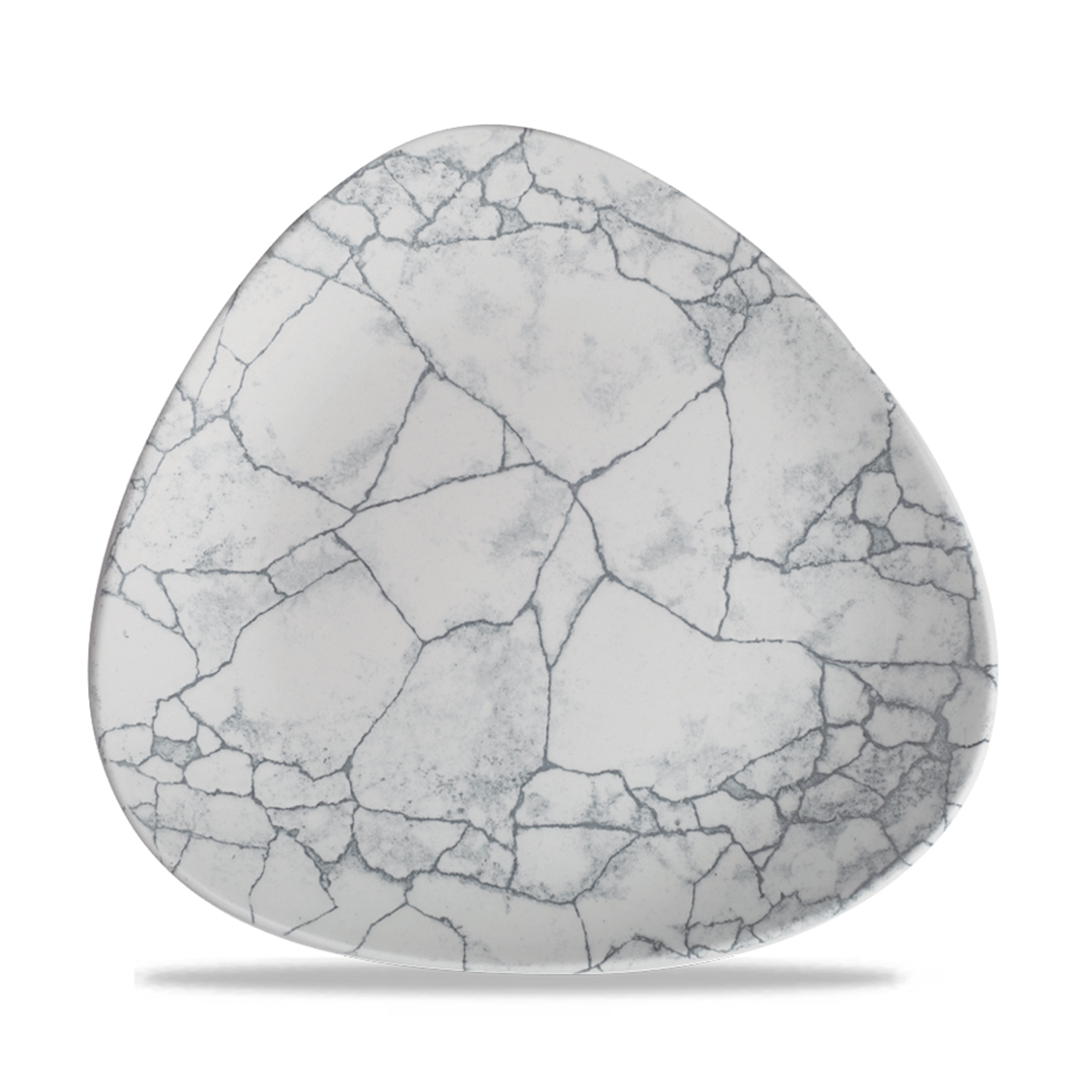 Triangle Teller flach 22,9 cm, Studio Prints Kintsugi Pearl Grey