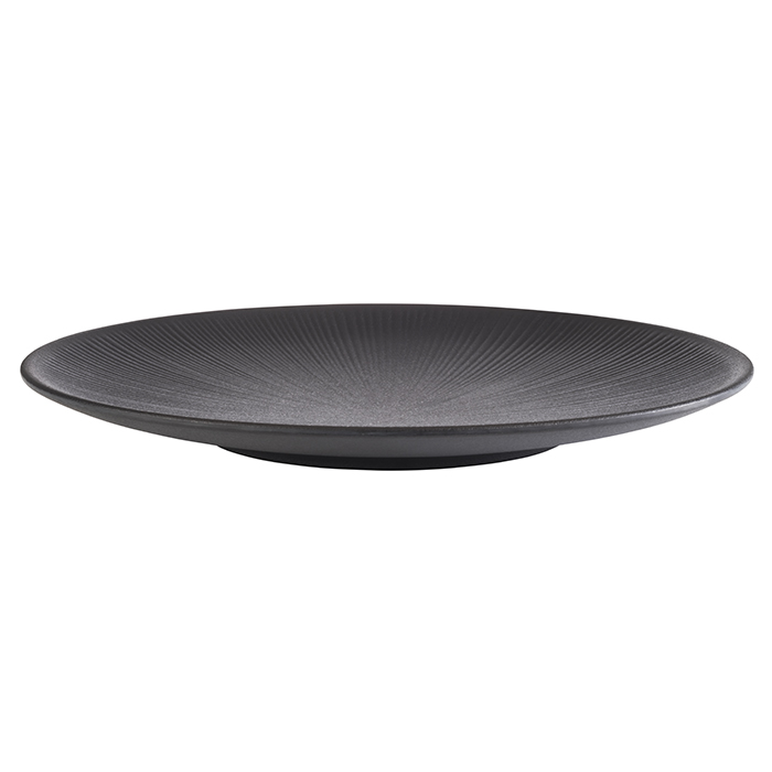 Teller -NERO- Ø 33 cm, H: 3,5 cm Melamin, schwarz 