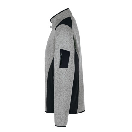 Unisex-Strickfleecejacke, grau/melange