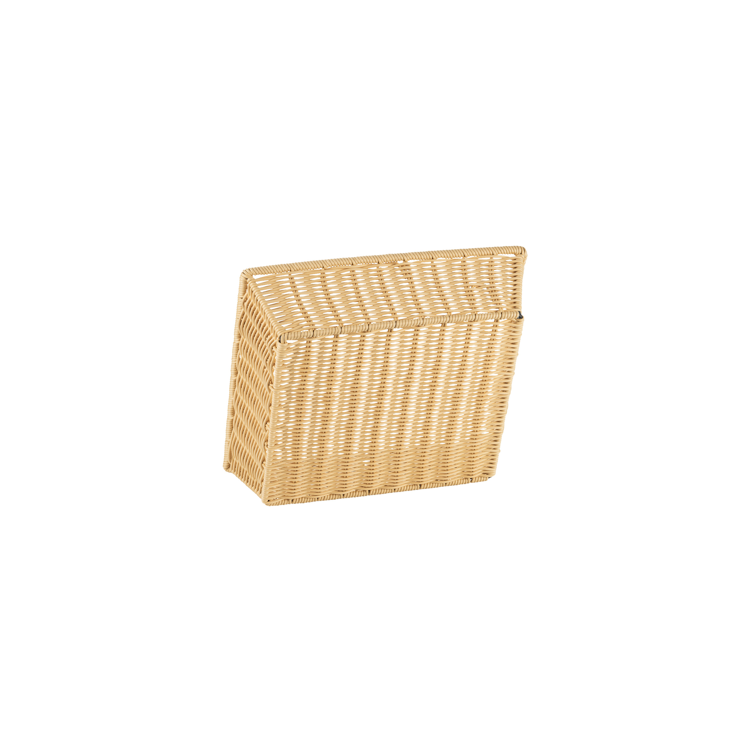 Systemkorb 35,5 x 32,5 x 10 cm, hellbeige mit Drahtverstärkung im oberen Rand