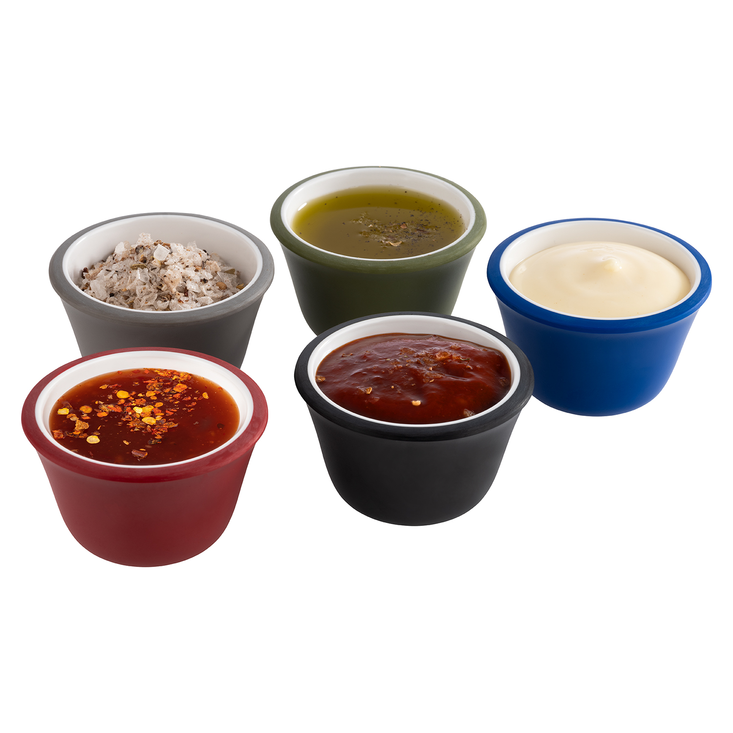 Dipschälchen rot, 6er Set Ø 6 cm, H: 4 cm, 40 ml               