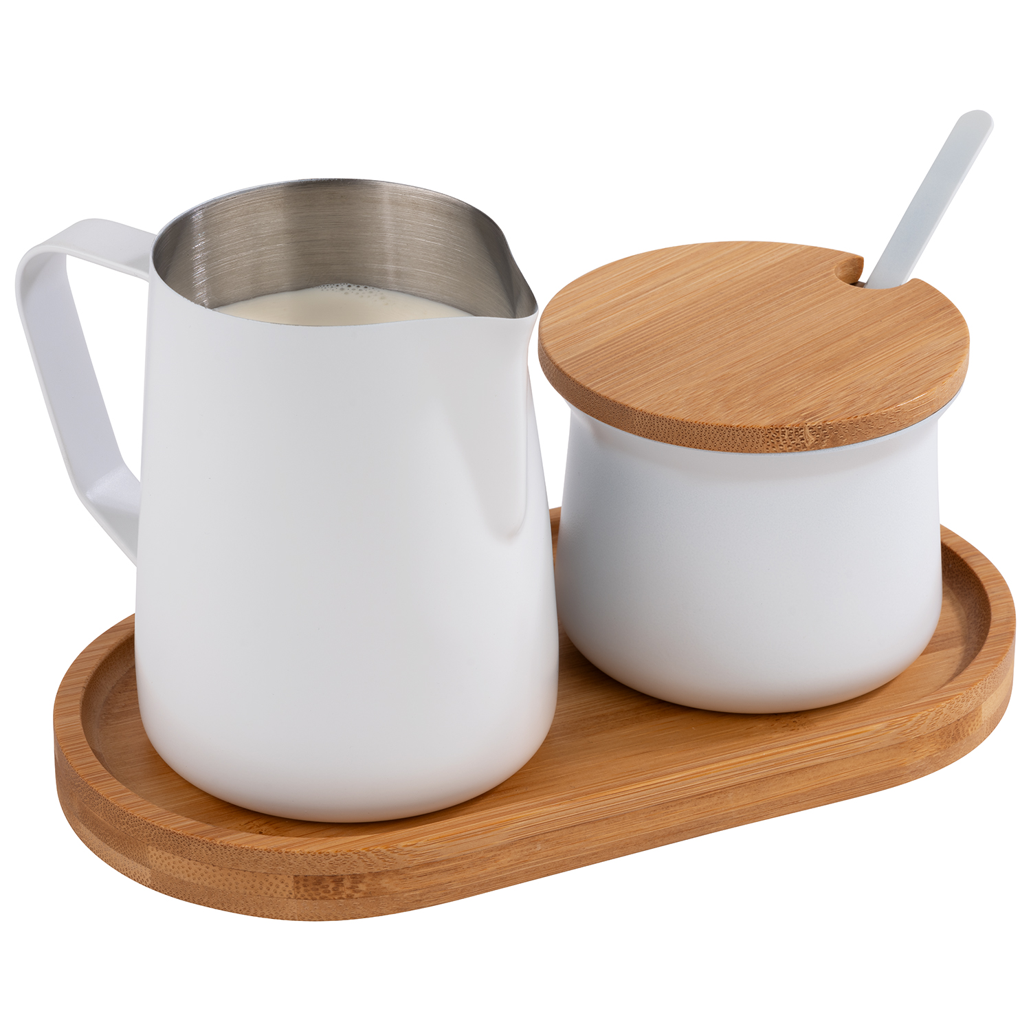 Milch- und Zucker-Set MILURO 5teilig bamboo Milch- und Zucker-Set MILURO 5teilig bamboo
