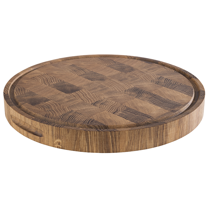 Buffetbrett -PROFI- Ø 39 cm, H: 4,5 cm Eichenholz 