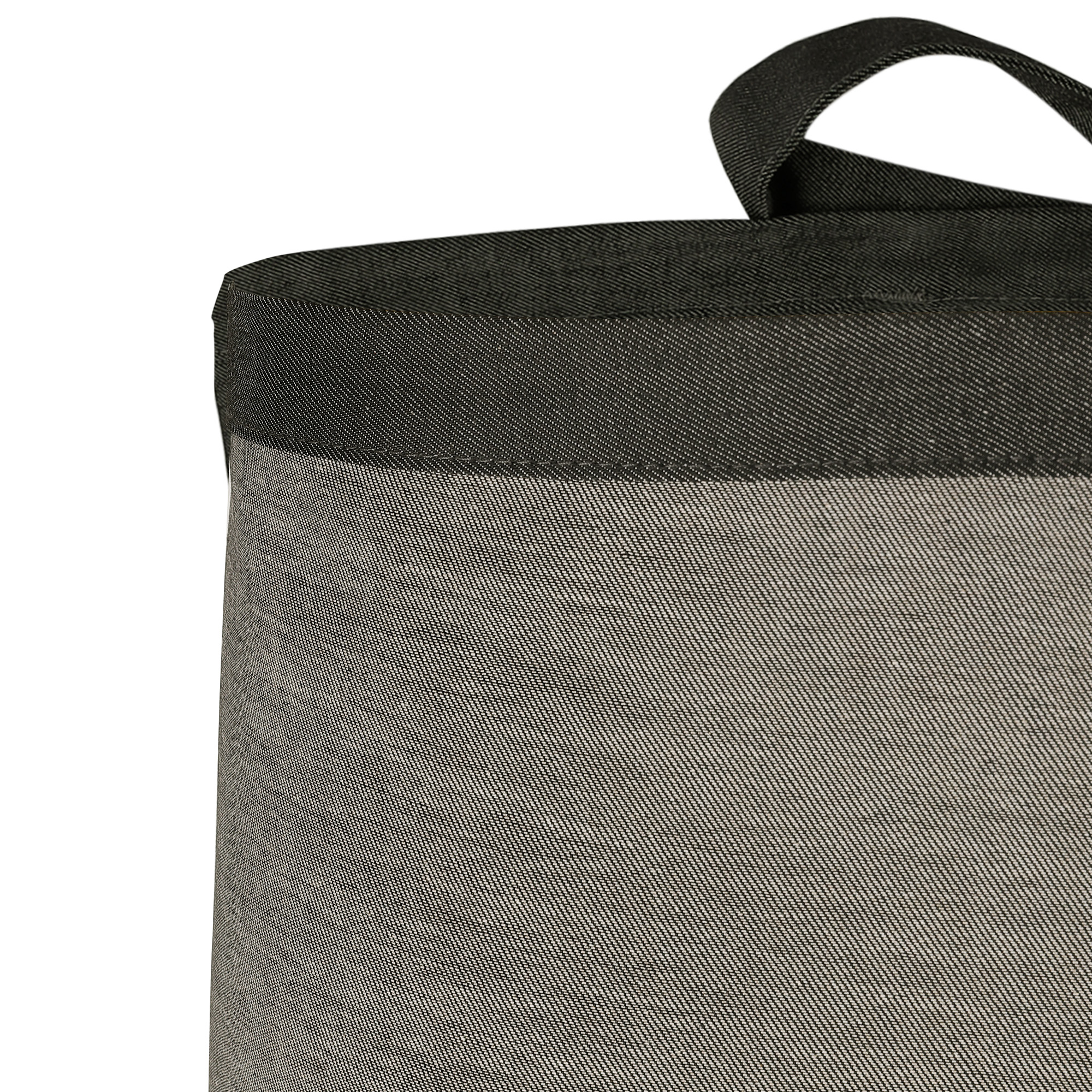 Vorbinder 80 x 100 cm, Jeanslook hellgrau mit Bund und Bindebänder in Jeanslook anthrazit